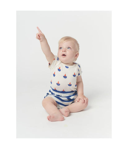 Bobo Choses Baby Blue Stripes Terry Bloomer