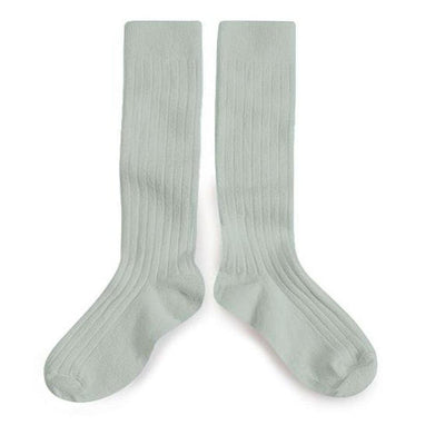 Collégien La Haute Ribbed Knee - High Socks Aigue Marine - Studio Play