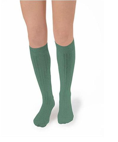 Collégien La Haute Ribbed Knee-High Socks Céladon