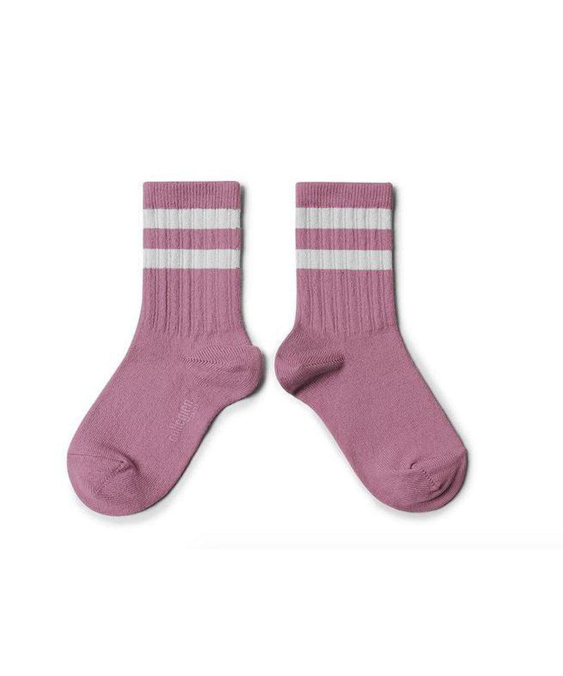 Collégien Nico Ribbed Crew Socks Rose Bonbon