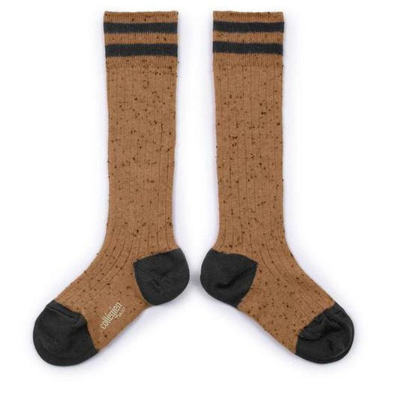 Collégien Ribbed Knee-High Socks Caramel