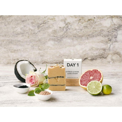 DAY 1 Citrus & Rose Love Story Hand & Body Soap Bar - Studio Play