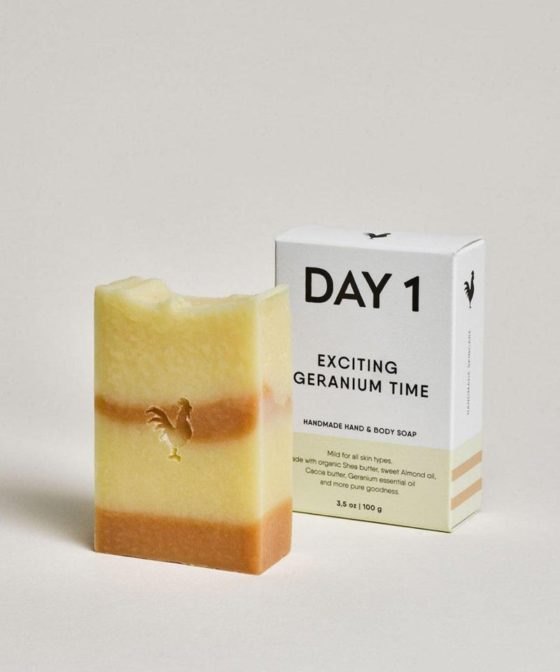 DAY 1 Exciting Geranium Time Hand & Body Soap Bar