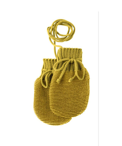 Disana Knitted Gloves Curry Gold