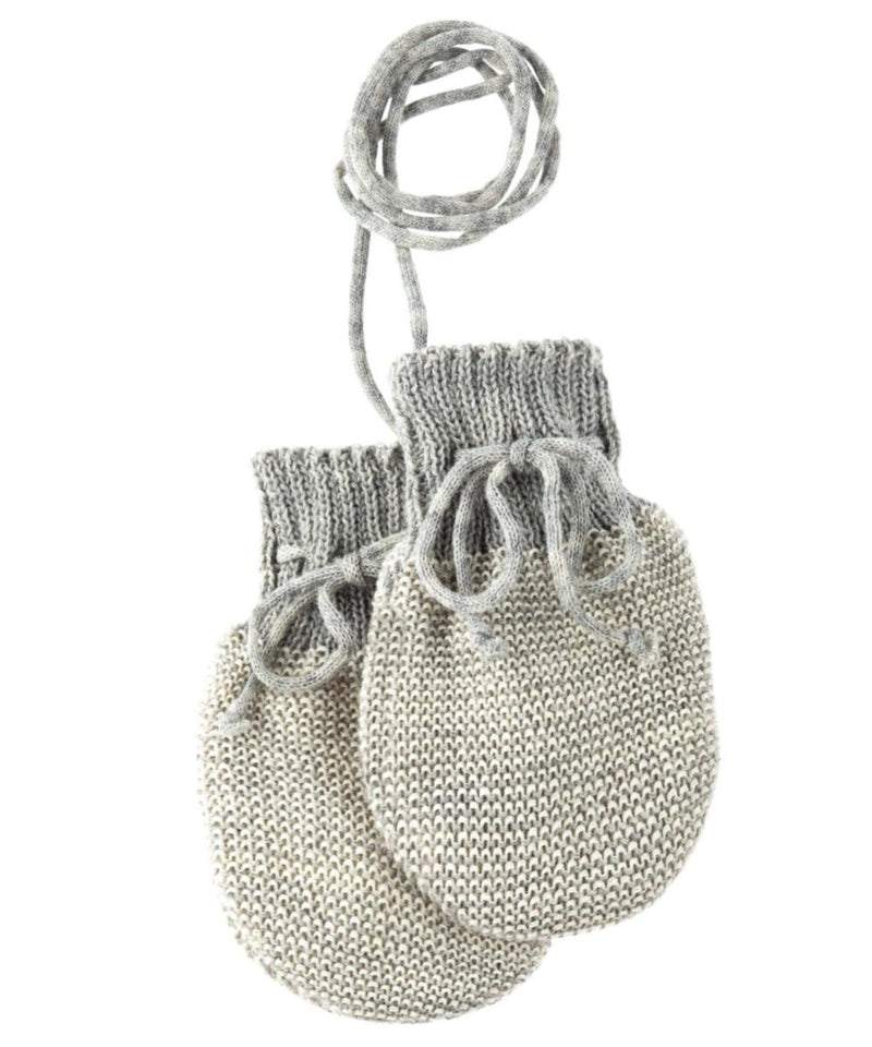 Disana Knitted Gloves Grey Natural