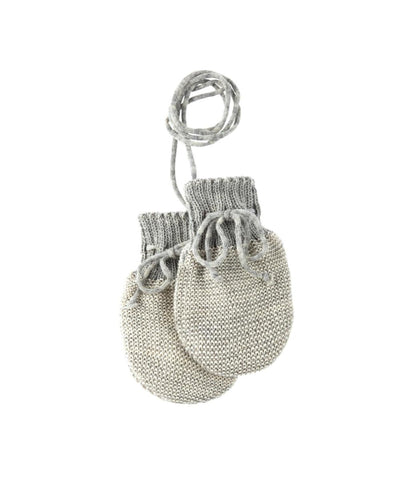 Disana Knitted Gloves Grey Natural