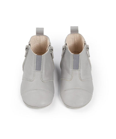 Dusq First Step Shoes Cloud Grey Leather
