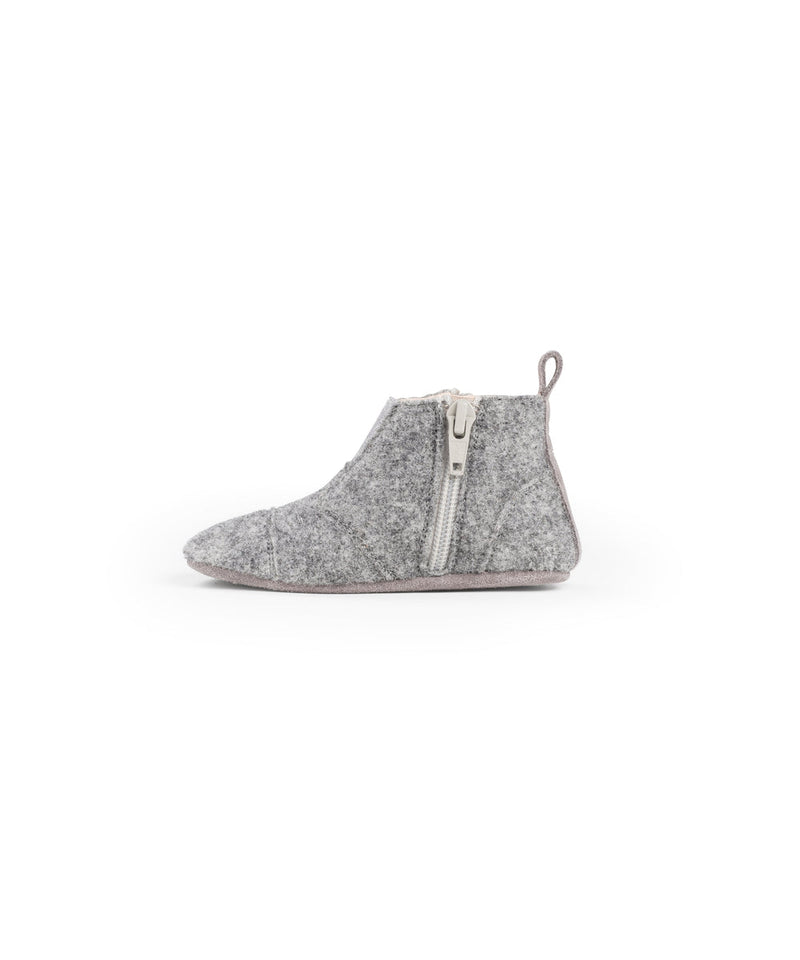 Dusq First Step Shoes Misty Grey Wool