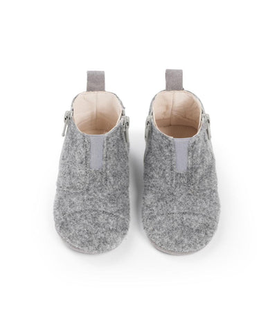 Dusq First Step Shoes Misty Grey Wool