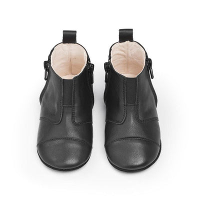Dusq First Step Shoes Night Black Leather - Studio Play