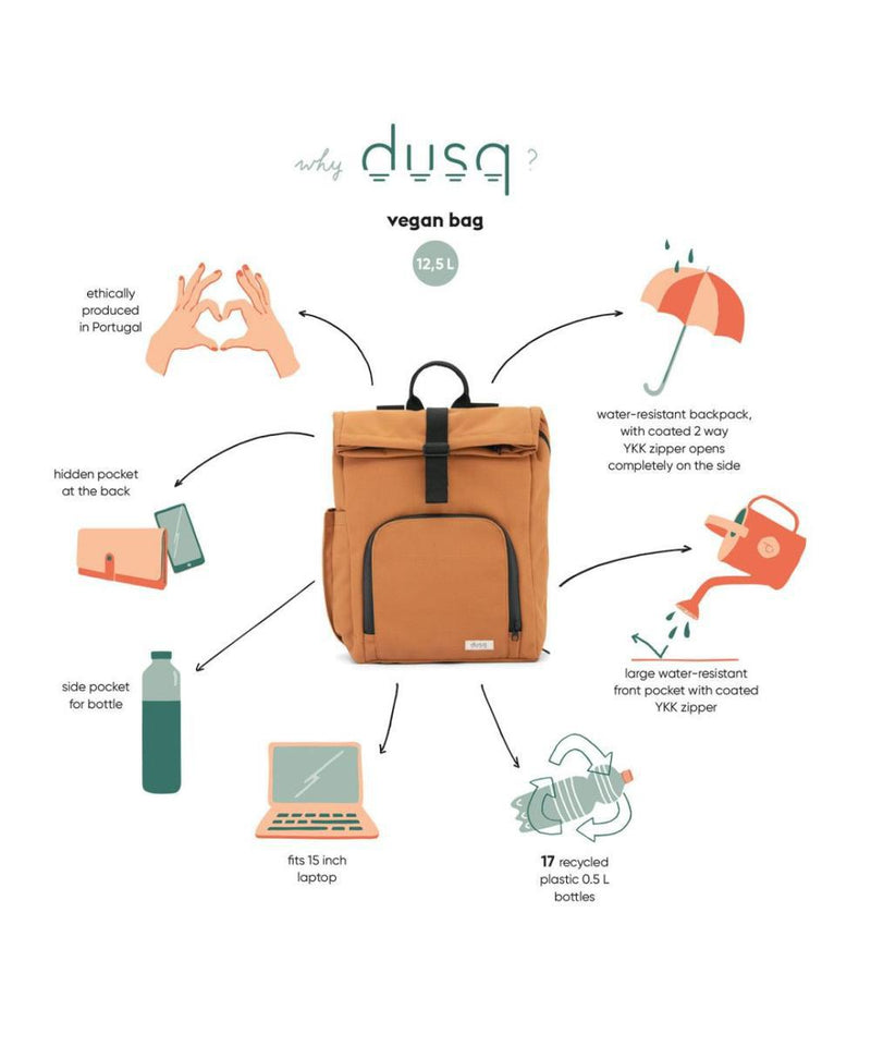 Dusq Vegan Bag Canvas Night Black