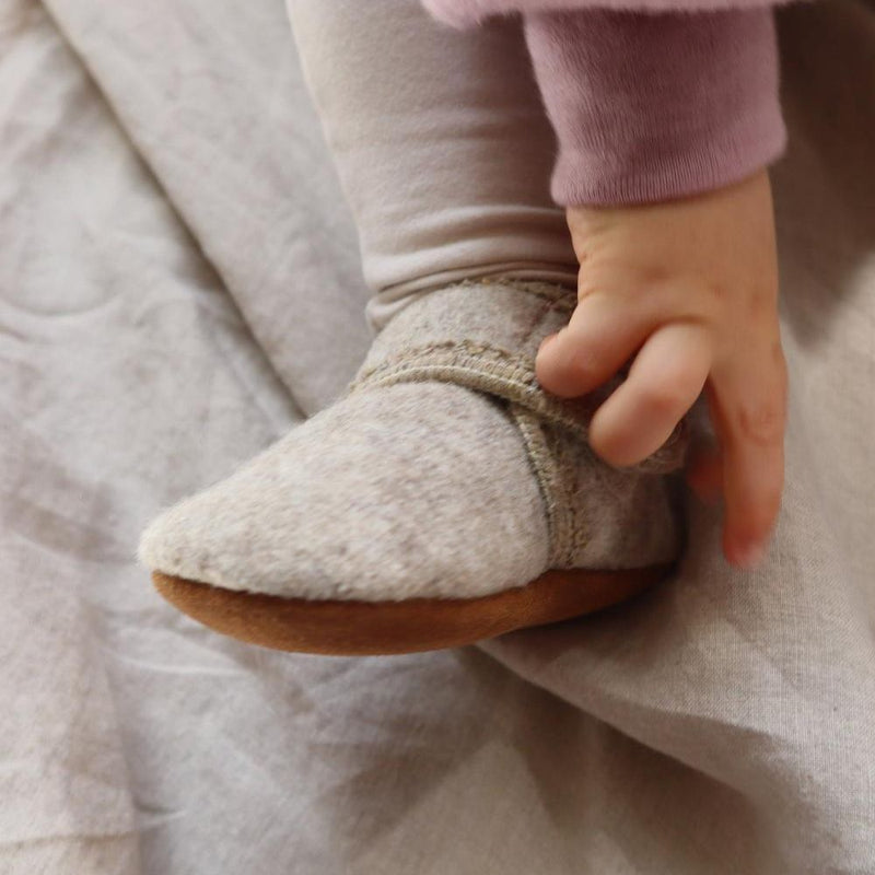 En Fant BABY Wool Sand Melange Slippers - Studio Play