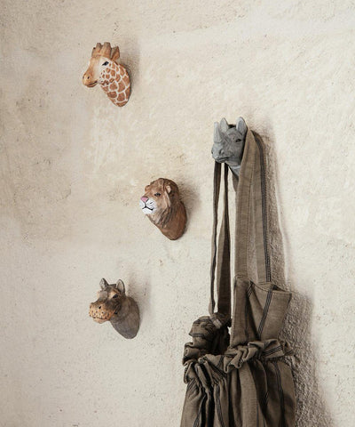 Ferm Living Animal Hand-Carved Hook Leeuw