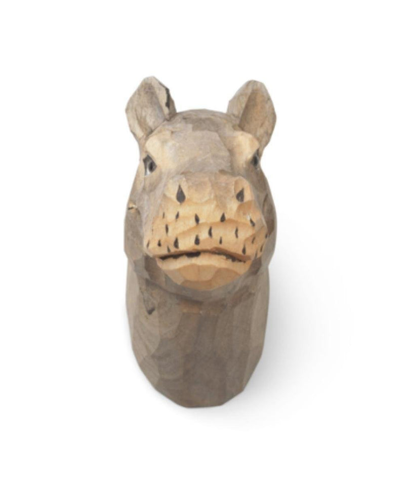 Ferm Living Animal Hand - Carved Hook Nijlpaard - Studio Play
