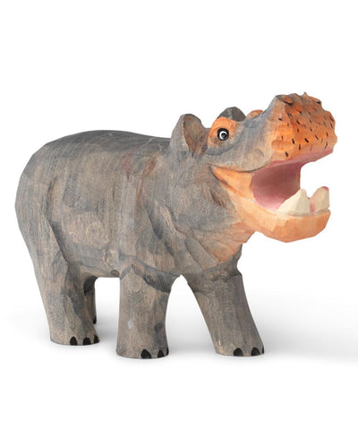 Ferm Living Hand-Carved Hippo Toy