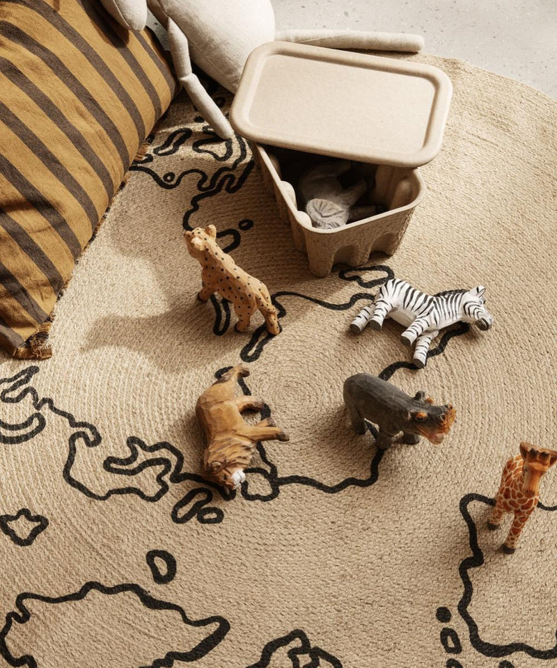 Ferm Living Hand-Carved Hippo Toy