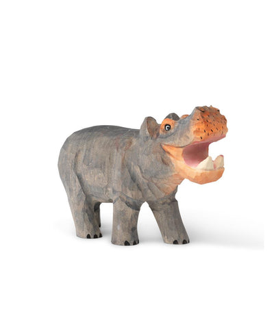 Ferm Living Hand-Carved Hippo Toy