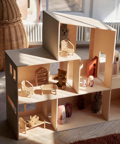Ferm Living Rattan Dollhouse Furniture - Set Of 5