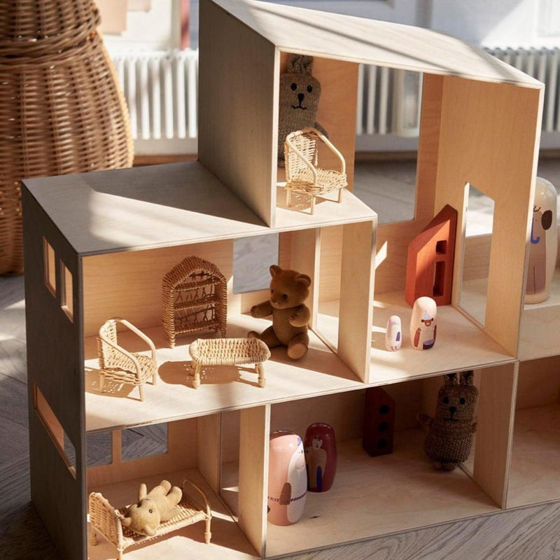Ferm Living Rattan Dollhouse Furniture - Set Of 5 - Studio Play