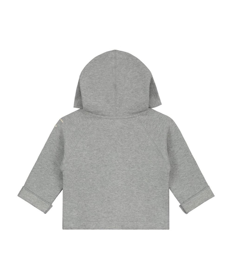 Gray Label Baby Hooded Cardigan Melange Grey