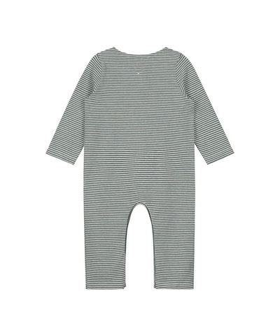 Gray Label Baby Long Sleeve Playsuit Blue Grey Stripes