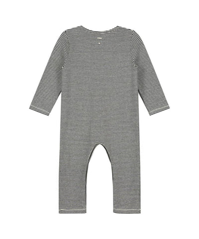 Gray Label Baby Playsuit Long Sleeves Nearly Black Stripes