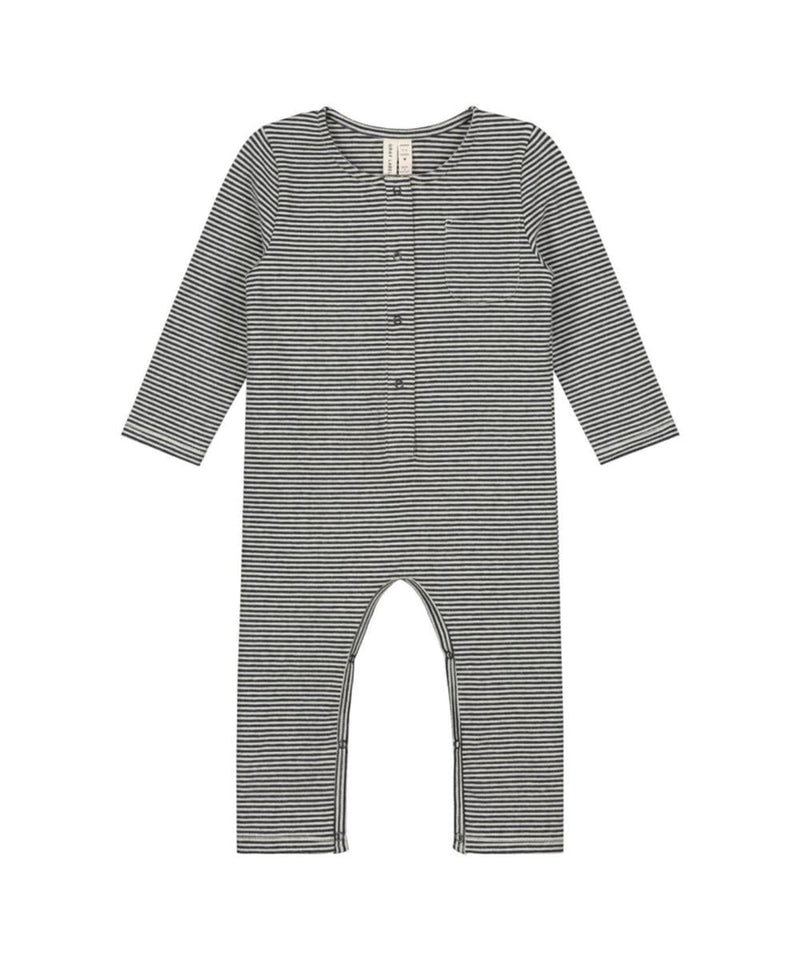 Gray Label Baby Playsuit Long Sleeves Nearly Black Stripes