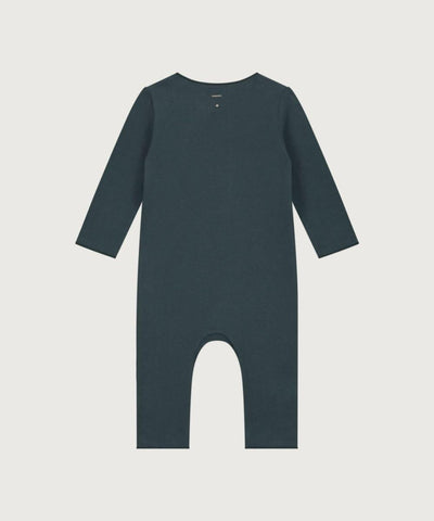Gray Label Baby Suit with Snaps Blue Grey