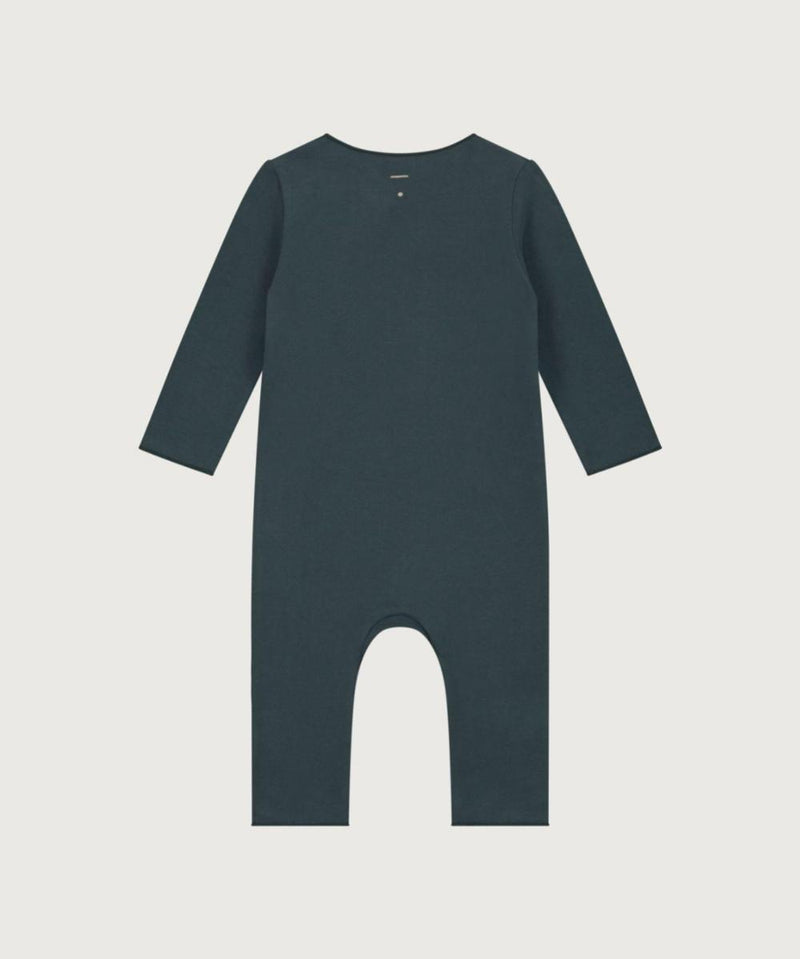 Gray Label Baby Suit with Snaps Blue Grey