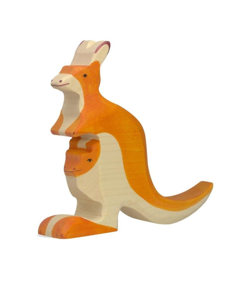 Holztiger Wildernis Kangoeroe Met Jong