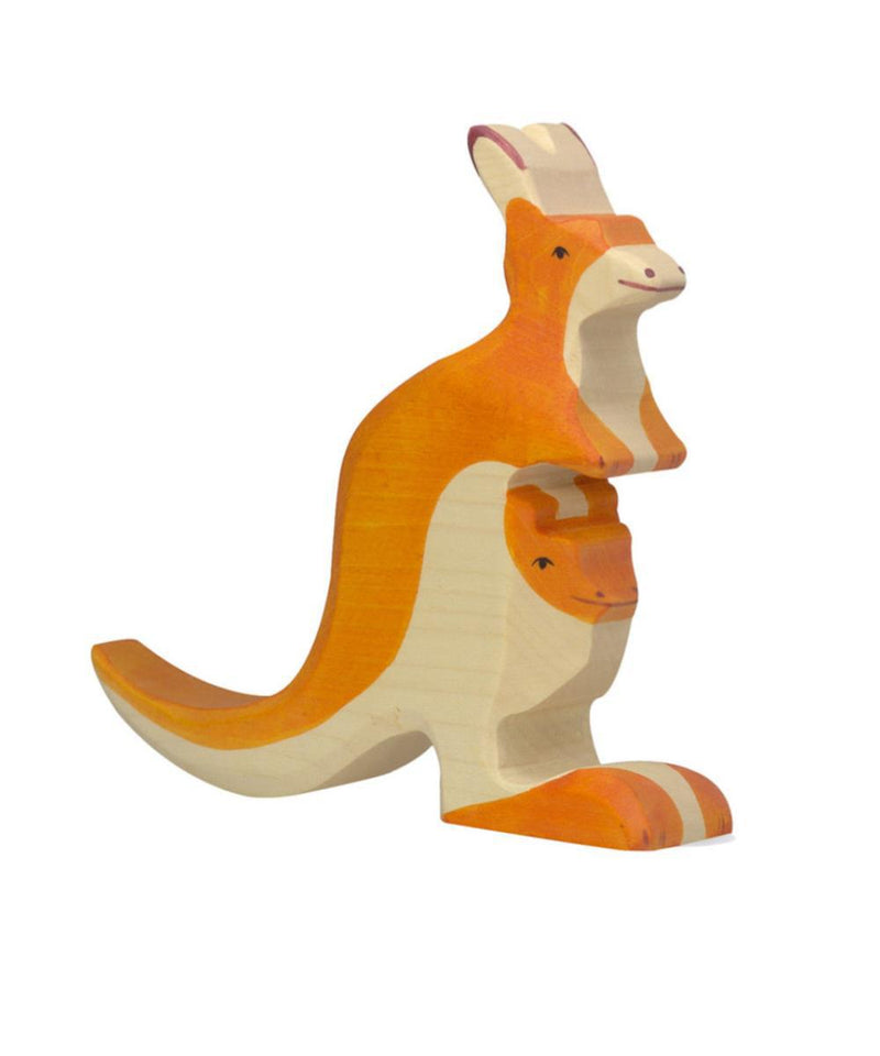Holztiger Wildernis Kangoeroe Met Jong