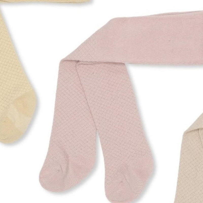 Konges Sløjd 3 - Pack Pointelle Stockings Rose Smoke - Studio Play