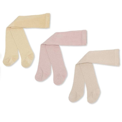 Konges Sløjd 3 - Pack Pointelle Stockings Rose Smoke - Studio Play
