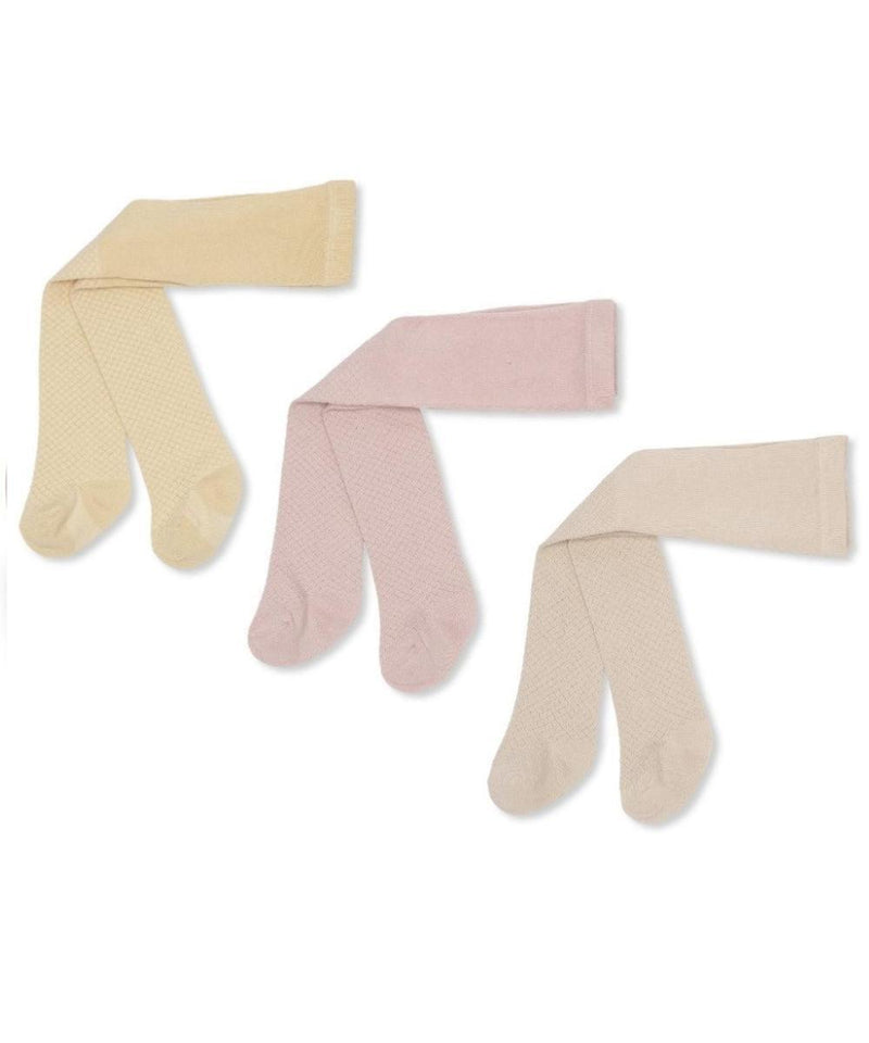 Konges Sløjd 3-Pack Pointelle Stockings Rose Smoke