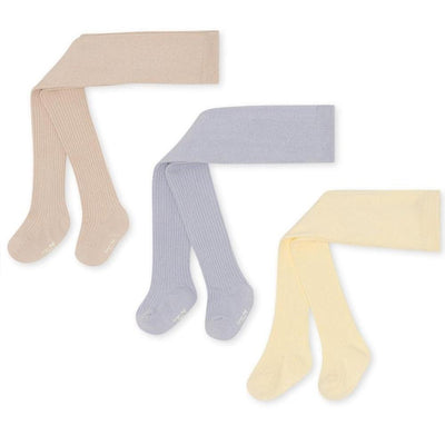 Konges Sløjd 3 - Pack Rib Stockings Pearl Blue - Studio Play