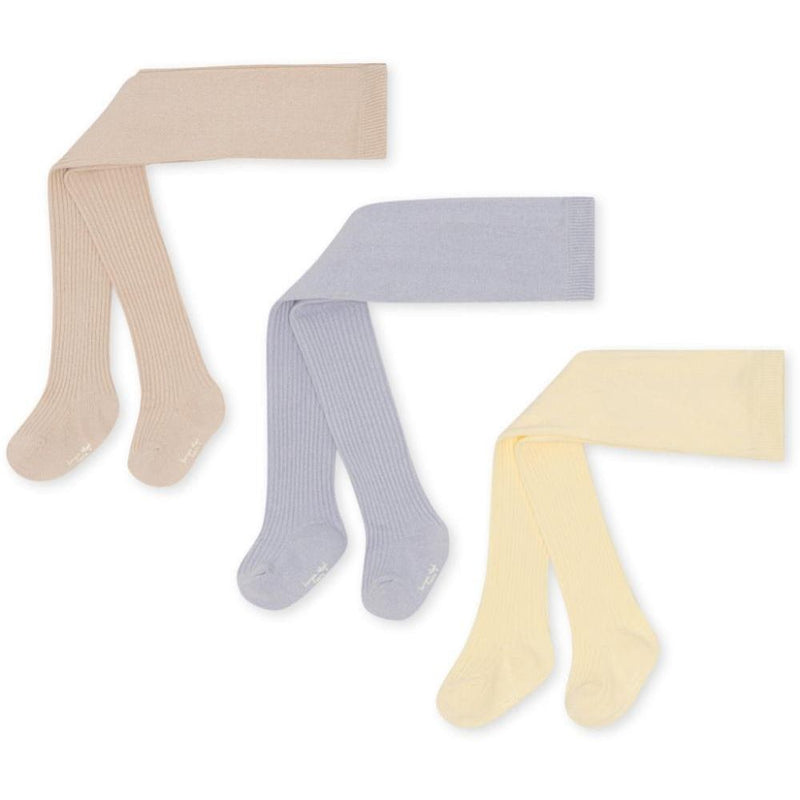Konges Sløjd 3 - Pack Rib Stockings Pearl Blue - Studio Play