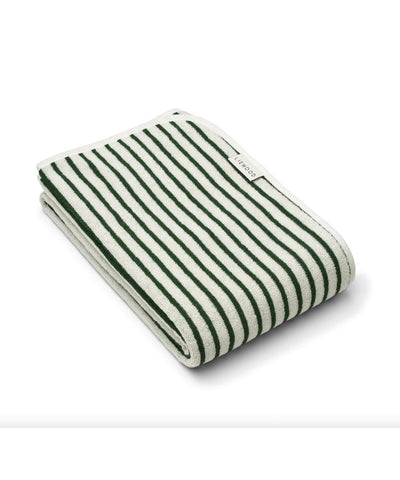Liewood Alba Hooded baby Towel Green Stripe