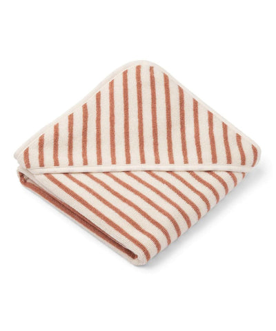 Liewood Alba Hooded baby Towel Tuscany Rose Stripe