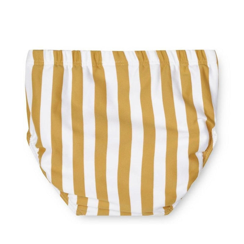 Liewood Anthony Baby Printed Swim Pants Stripe Yellow Mellow/ White - Studio Play