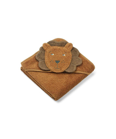 Liewood Baby Handdoek Albert Lion Golden Caramel Mix