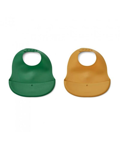 Liewood Ember Silicone Bib 2 Pack Eden Golden Mix