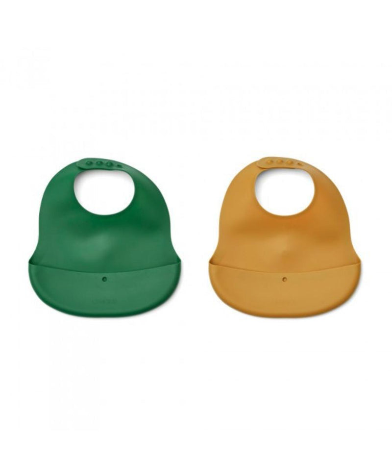 Liewood Ember Silicone Bib 2 Pack Eden Golden Mix