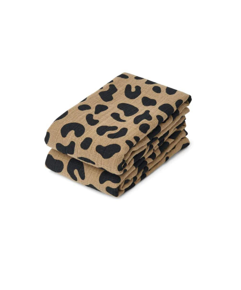 Liewood Lewis Muslin Cloth Multi Mega Leo/Oat Mix Mix 2-Pack
