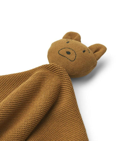 Liewood Milo Knit Cuddle Cloth Mr. Bear Golden Caramel