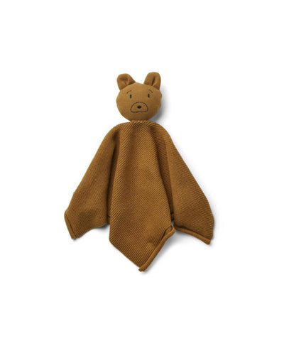 Liewood Milo Knit Cuddle Cloth Mr. Bear Golden Caramel