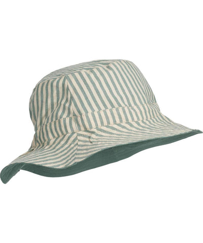 Liewood Sander Reversible Sun Hat Stripe Peppermint/Sandy
