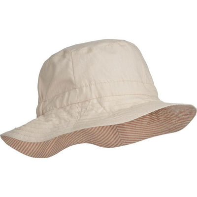 Liewood Sander Reversible Sun Hat Stripe Tuscany Rose/Sandy - Studio Play