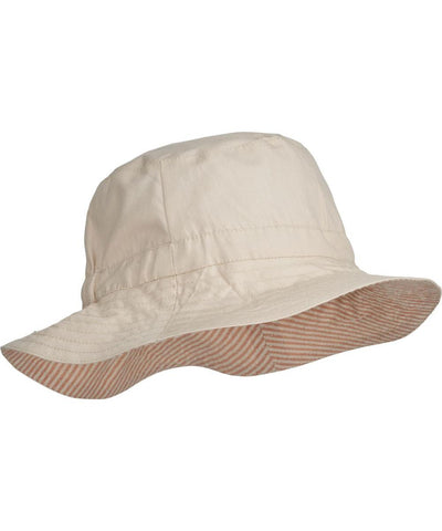 Liewood Sander Reversible Sun Hat Stripe Tuscany Rose/Sandy