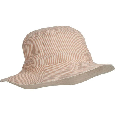 Liewood Sander Reversible Sun Hat Stripe Tuscany Rose/Sandy - Studio Play