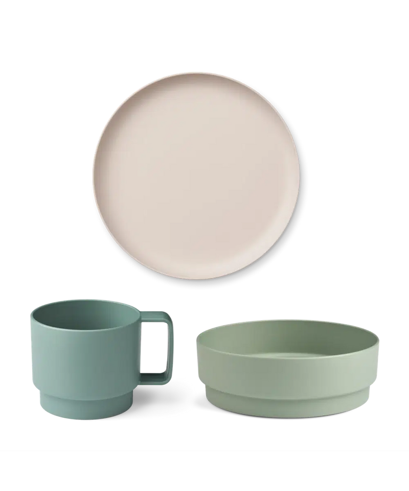 Liewood Walt Tableware Set Dusty Mint